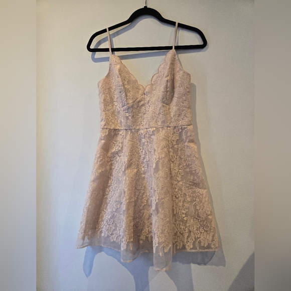 Keepsake Sundream Blush Lace Dress Size Medium - Picture 6 of 14
